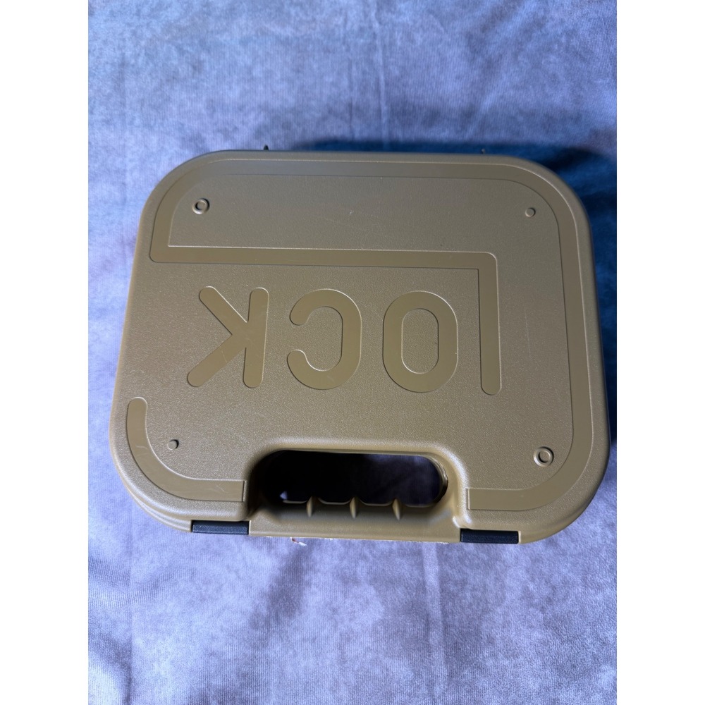 Glock 19X Hard Case Coyote Tan with Magazine Laser Sight and Cleaning Kit